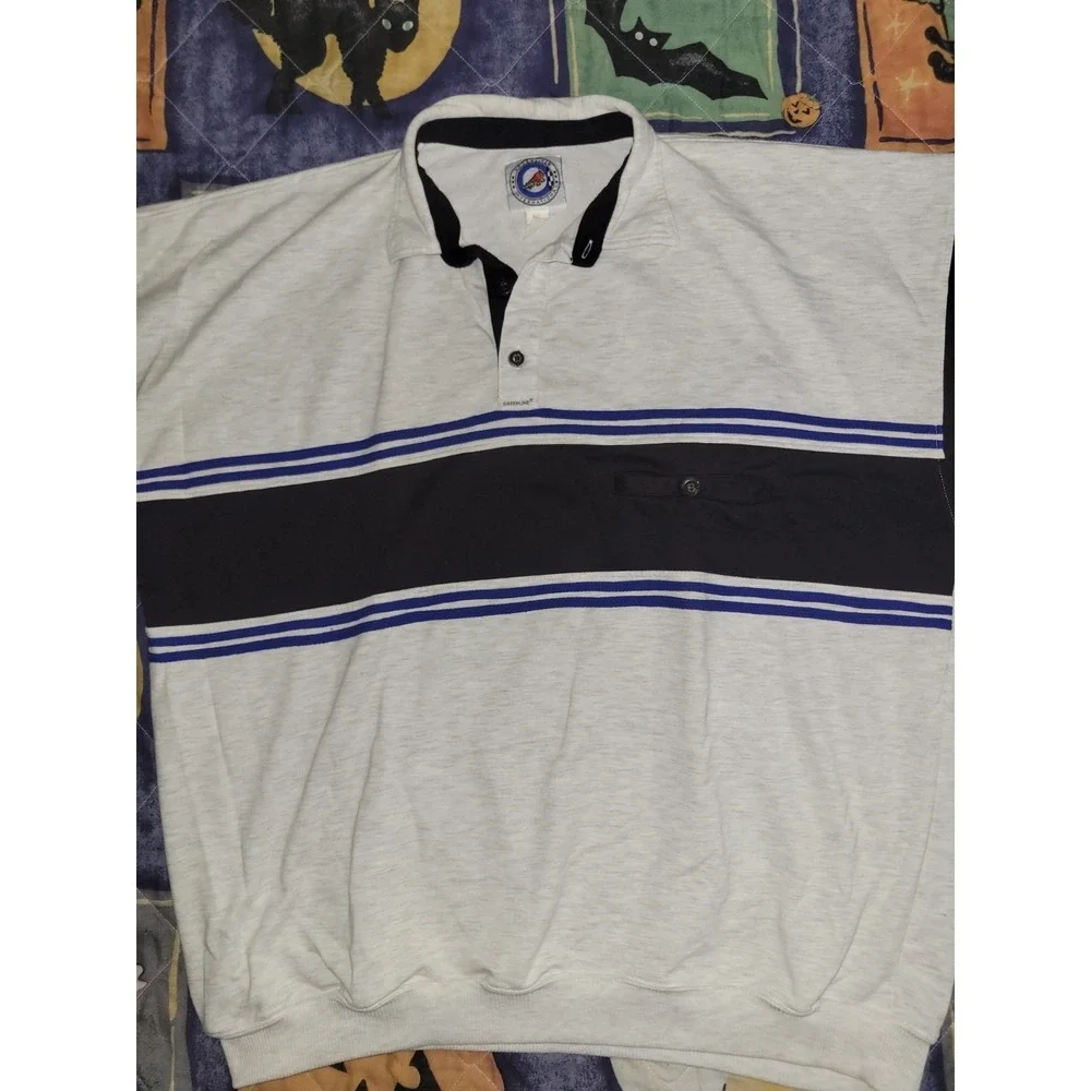 Vintage Greenline International Polo‎ Shirt Men's XL Tall Grandpa Tee 1980s